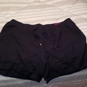 Navy blue linen shorts